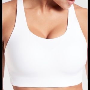 athleta Advance Bra White 36 C Back Closure
